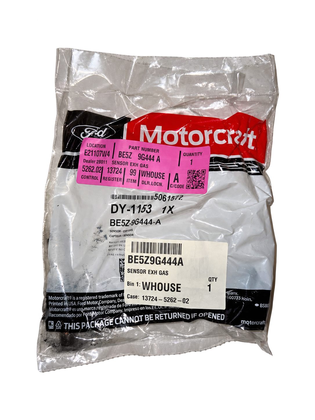 BE5Z9G444A — Genuine Ford Exhaust Oxygen Sensor