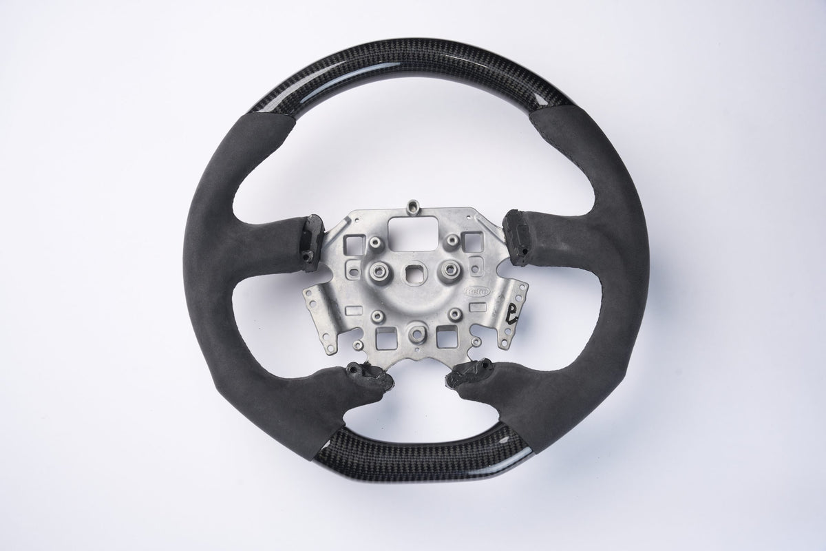 Retro Ford/FPV FG Falcon Steering Wheel – Alcantara Carbon Fibre Flat Bottom
