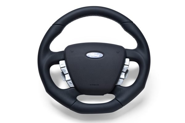 Retro Ford/FPV FG Falcon Steering Wheel – Black Leather Flat Bottom