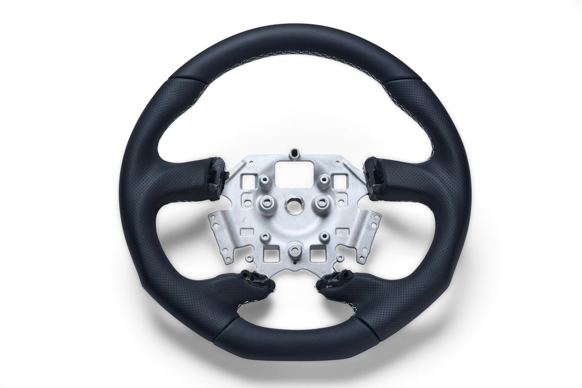 Retro Ford/FPV FG Falcon Steering Wheel – Black Leather Flat Bottom