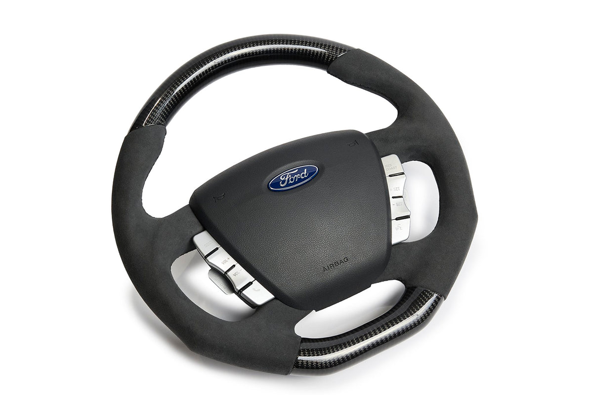 Retro Ford/FPV FG Falcon Steering Wheel – Alcantara Carbon Fibre Flat Bottom