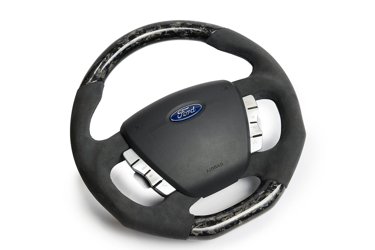 Retro Ford/FPV FG Falcon Steering Wheel – Alcantara Forged Carbon Fibre Flat Bottom
