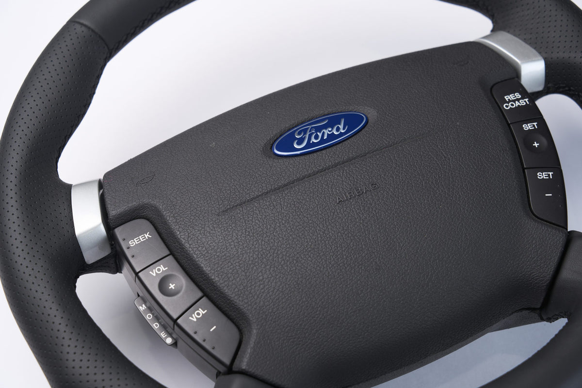 Ford FPV BA/BF Steering Wheel Black Leather Perforated Sides