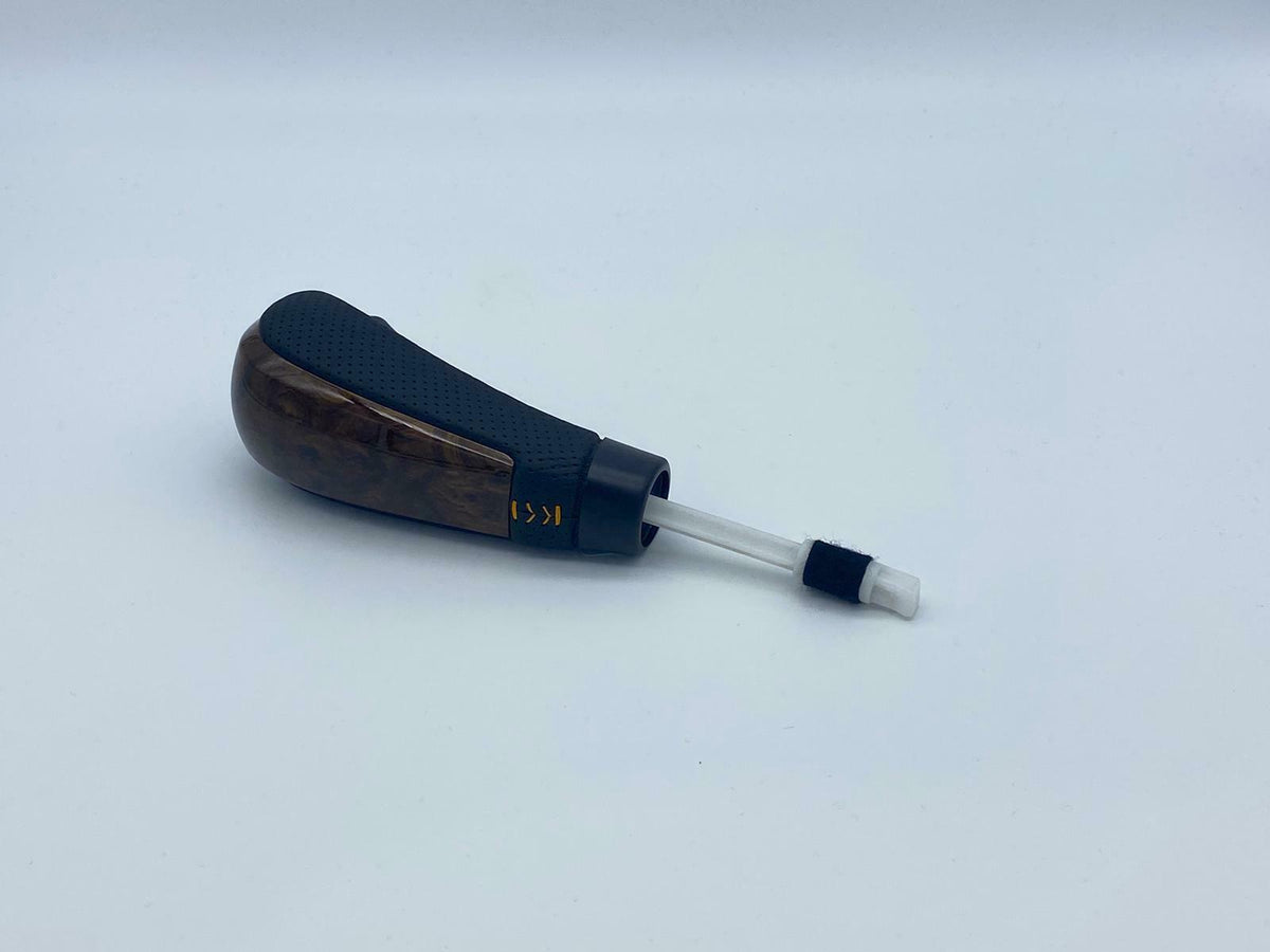 BA-BF Automatic Shifter – Black with Orange Stitching, Woodgrain Bezel